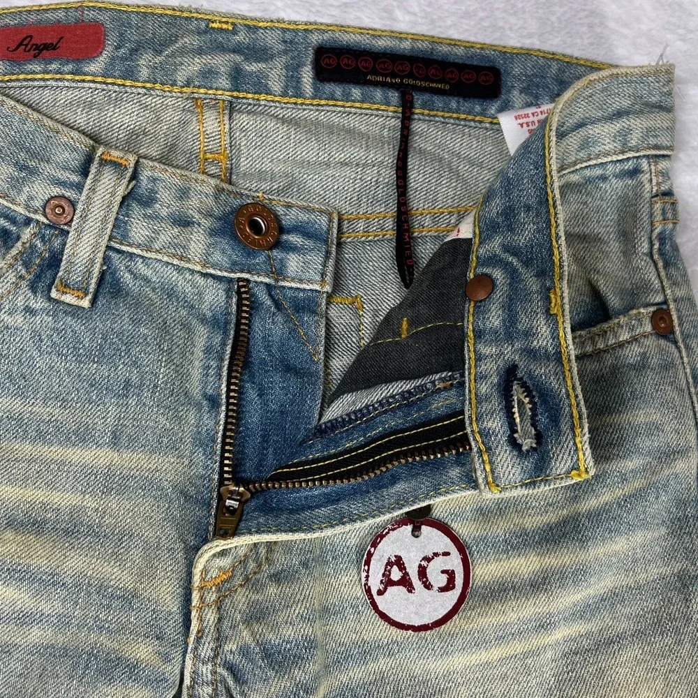 AG Adriano Goldschmied Bootcut Jeans Women's Blue Denim Classic USA Made - 26X33